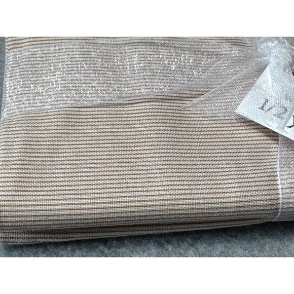 Striped Cotton Fabric Bundle 1/2 yard x 44" Neutral Beige for Sewing Crafts Quil - Picture 2 of 5